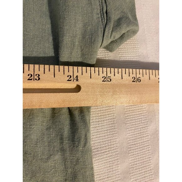 Cato Womens Sage Green Button-Back Top M Casual Popover Flowy City Comfy Blouse - Picture 6 of 13